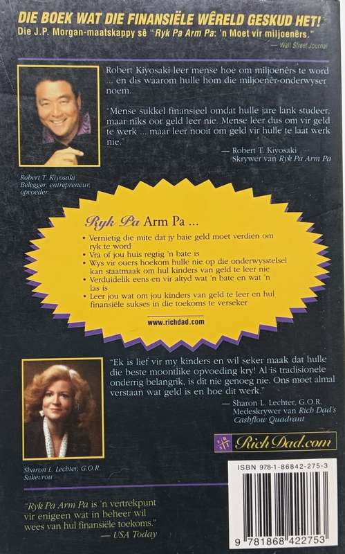 Jonk, Ryk en Afgetree & Ryk Pa Arm Pa - Robert T Kiyosaki - 2 softcovers - 471 & 277 pages