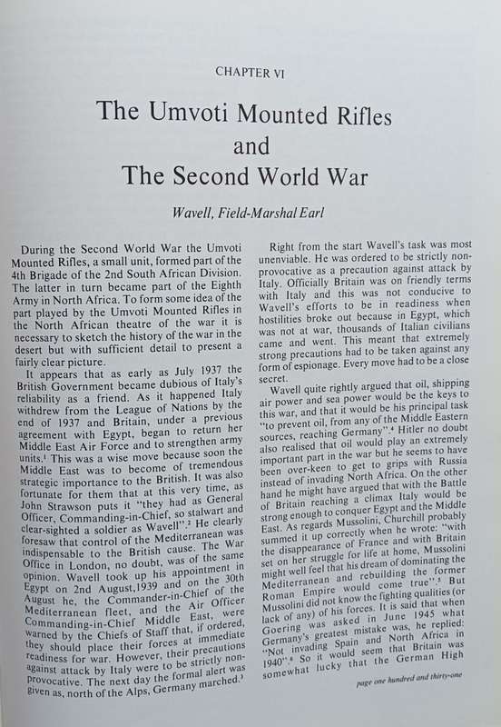 The Umvoti Mounted Rifles 1864-1975 - A.J. du Plessis - Hardcover - 200 Pages
