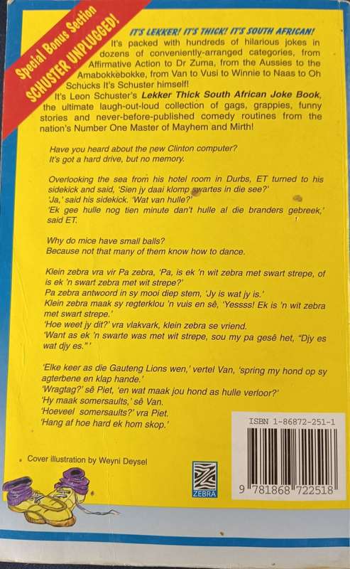 Leon Schuster`s Lekker Thick South African Joke Book - Softcover - 384 pages