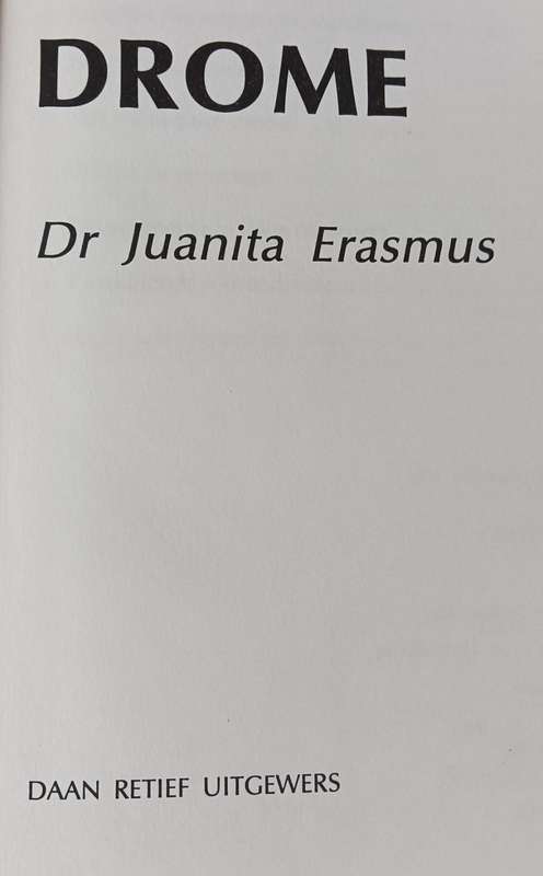 Drome - Dr Juanita Erasmus - Hardcover - 94 pages