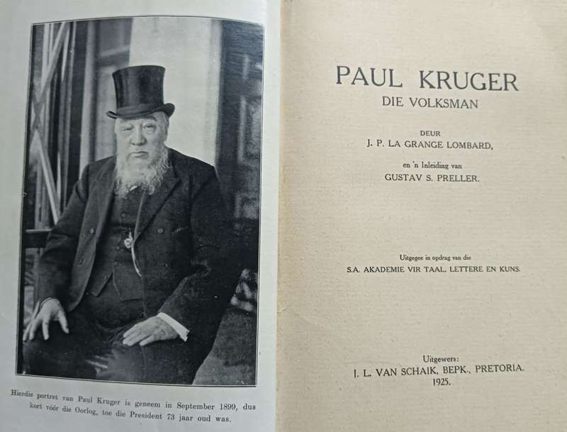 Paul Kruger die Volksman - J.P. La Grange Lombard - Hardcover - 241 pages
