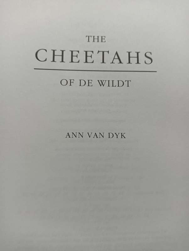 The Cheetahs of De Wildt - Ann van Dyk - Hardcover - 176 pages