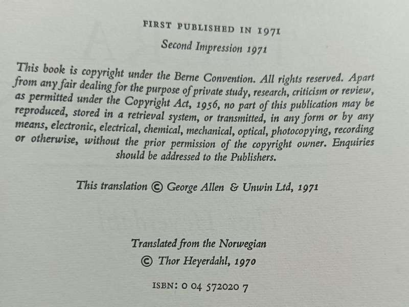 The Ra Expeditions - Thor Heyerdayl - Hardcover - 334 pages