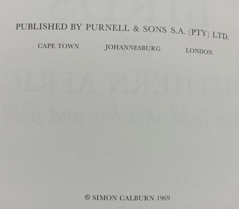 Calburn`s Birds of Southern Africa - Simon Calburn - Hardcover - 145 Pages