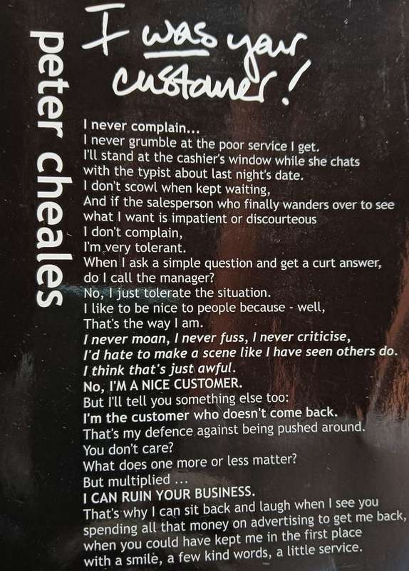 I Was Your Customer - Peter Cheales - Softcover  - 137 pages