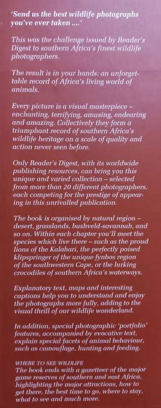 Southern Africa Spectacular World of Wildlife - Reader`s Digest - Hardcover - 272 Pages