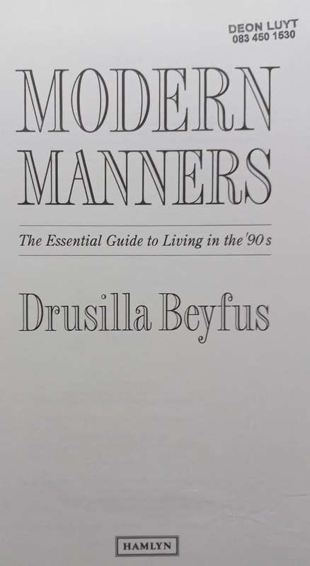 Modern Manners - Drusilla Beyfus - Hardcover - 351 pages