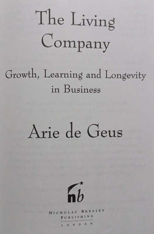 The Living Company - Arie de Geus - Hardcover - 254 pages
