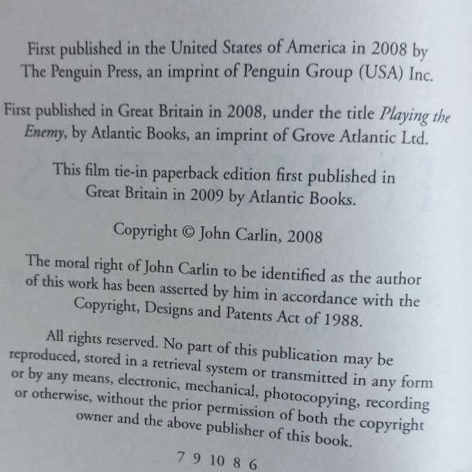 Invictus - John Carlin - Softcover - 272 pages