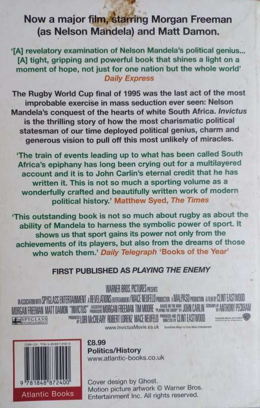 Invictus - John Carlin - Softcover - 272 pages