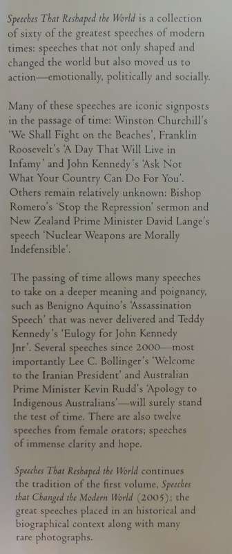 Speeches That Reshaped The World - Alan J Whiticker - Hardcover - 343 pages