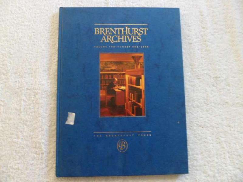 Brenthurst Archives Volume Two - Number One 1995