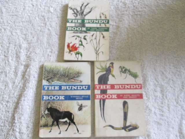 Three Bundu Books - Birds, Insects & Snakes, Trees, Flowers & Grasses, Mammals, Reptiles & Bees