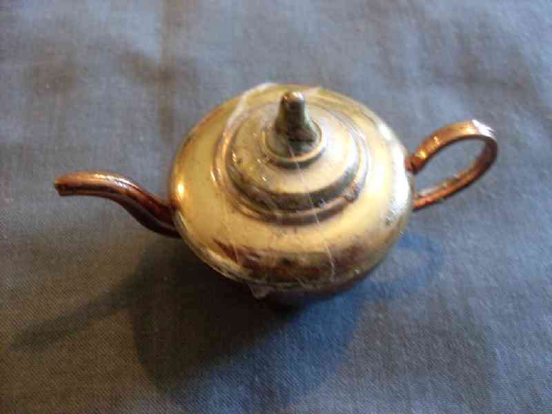 Miniature Brass and Copper Teapot