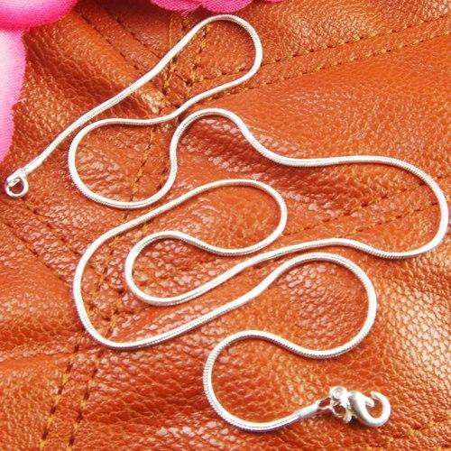 1.2MM Wide 24'' Sterling Silver 925 Snake Neckalce Chain