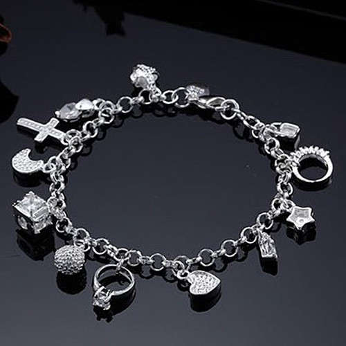925 Sterling Silver Beautiful Charm Bracelet