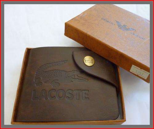 LACOSTE MENS WALLET - 12cm X 9.5cm - COMES IN BOX SO PERFECT FOR GIFTS AS WELL