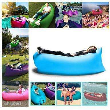 NEW CRAZE! AIR SOFA. FOLDS INTO ITS OWN BAG.