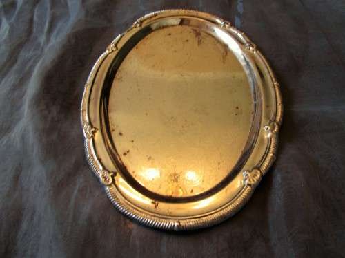 THIS IS SUCH STUNNING OVAL SILVER PLATED SERVING TRAY - SUCH A BEAUTIFUL PIECE!!!!