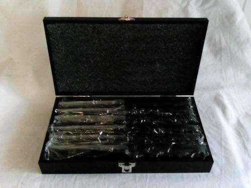 THIS IS AN EXQUISITE 6 PIECE ROSTFREI CUISINE STEAK KNIFE SET IN A BEATIFUL BLACK BOX