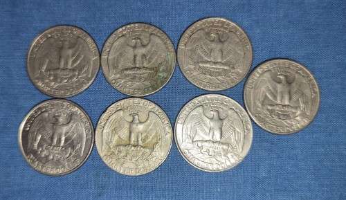 USA - 7 x  ¼ Dollar `Washington Quarter`