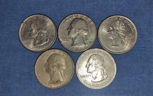 USA - 5 x Commemorative  ¼ Dollar