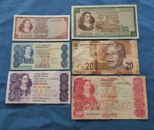 Selection of NICE RSA Bank Notes R1- R50