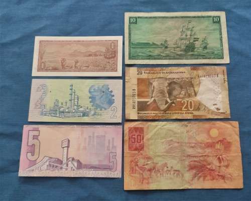 Selection of NICE RSA Bank Notes R1- R50