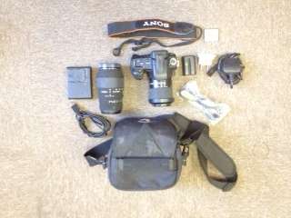 SONY ALPHA 200 SLR CAMERA WITH 2 LENSES & ALL ACCESSORIES