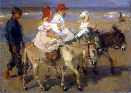 Donkeys on the Beach by T Hope - 450x500