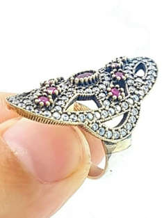Authentic Turkish Ruby & Topaz Ring