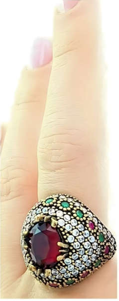 Authentic Turkish Garnet Ring