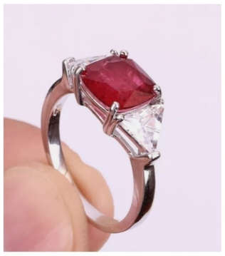 Authentic Turkish Ruby & Topaz Ring