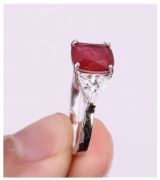 Authentic Turkish Ruby & Topaz Ring