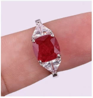 Authentic Turkish Ruby & Topaz Ring