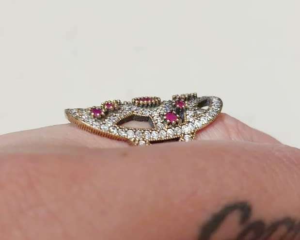 Authentic Turkish Ruby & Topaz Ring