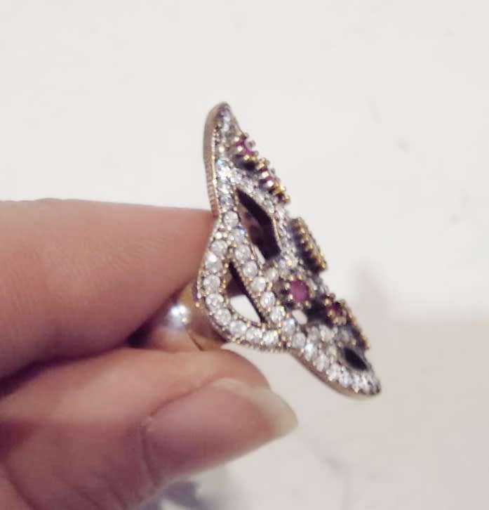 Authentic Turkish Ruby & Topaz Ring