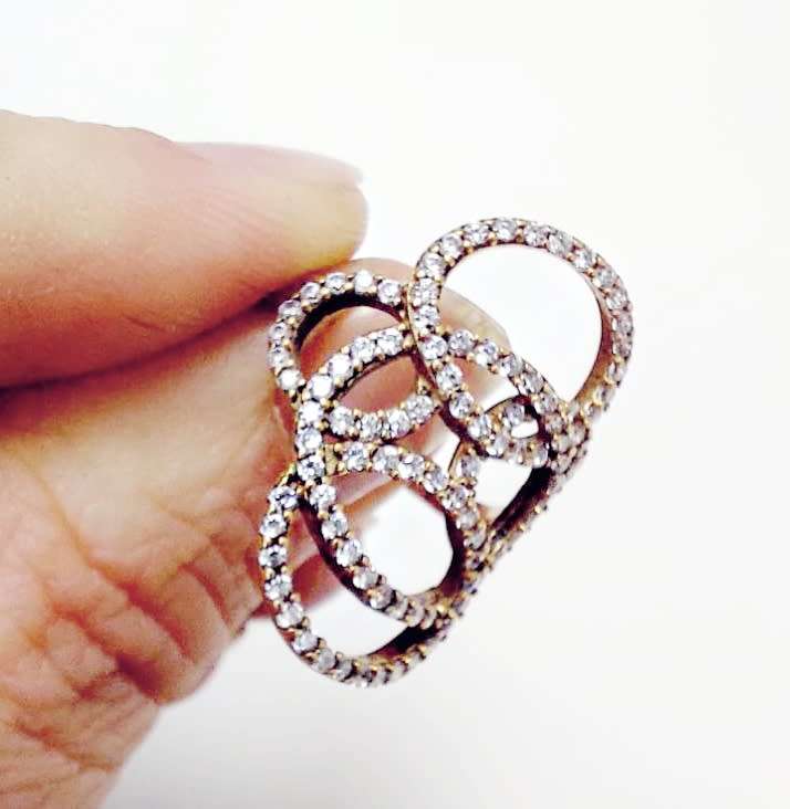 Modern Turkish Ring with Topaz Gemstones