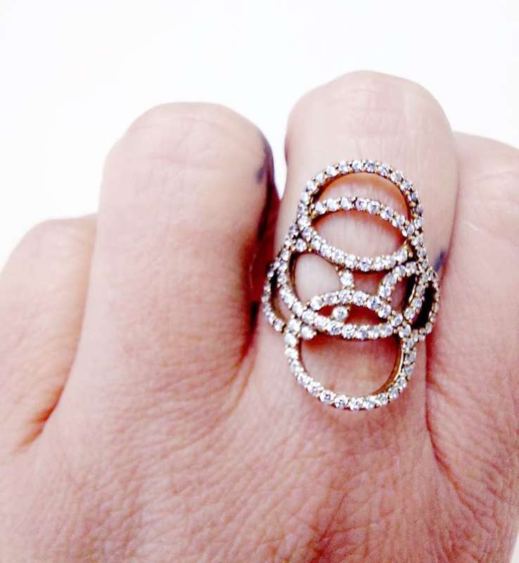 Modern Turkish Ring with Topaz Gemstones