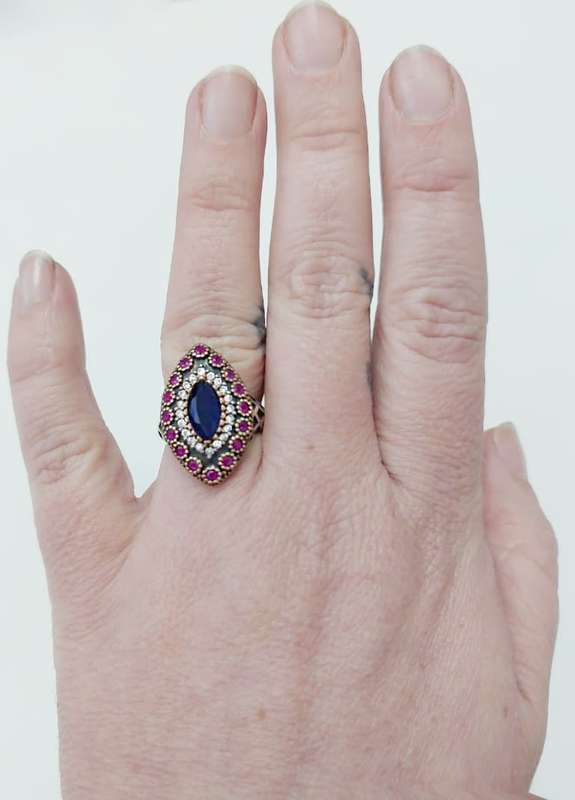 Authentic Turkish Sapphire & Ruby Ring