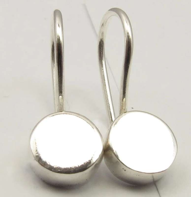 925 Sterling Silver Hook Earring -Circle