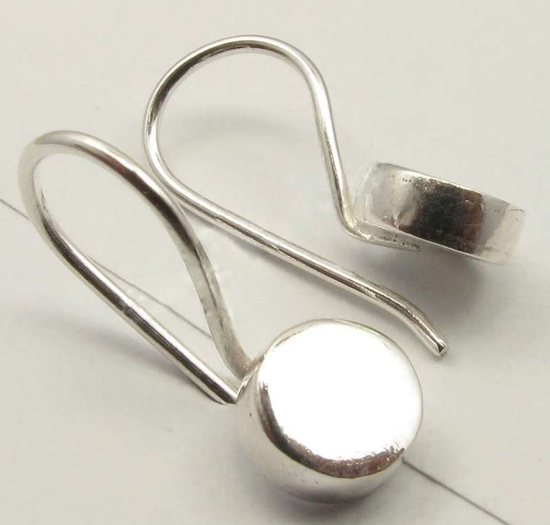 925 Sterling Silver Hook Earring -Circle