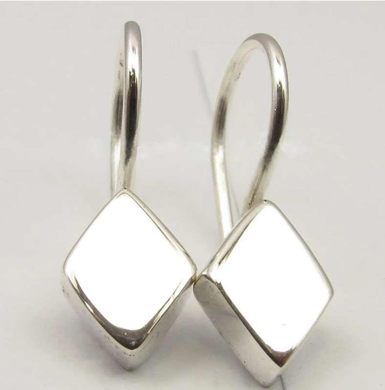 925 Sterling Silver Hook Earring -Diamant