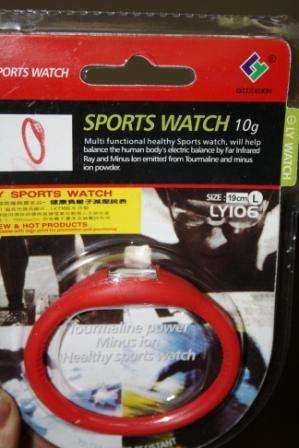 SPORTS WATCH - TOURMALINE POWER MINUS IO HEALTHY SPORTS WATCH - RED