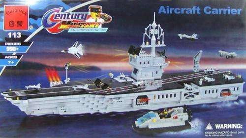 LARGE 1000+ Piece Century Military Air craft Carrier building set! Must see! 100% Lego compatible!!!