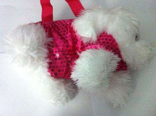pretty poodle hand bag soft kids children ladies accessories christmas gifts presents birthdays teenagers cheap wholesale bulk