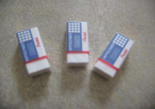 11x Hi-Polymer Pentel erasers