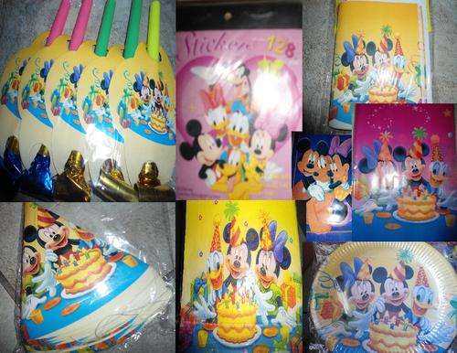 Mickey and friends hats and serviettes