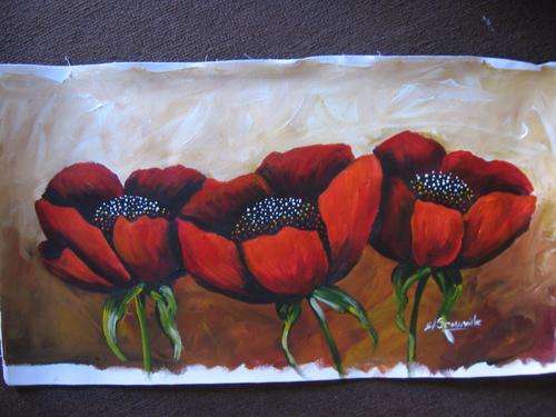 Poppy Lane   290x580mm       by South African Artist dSomm'ville