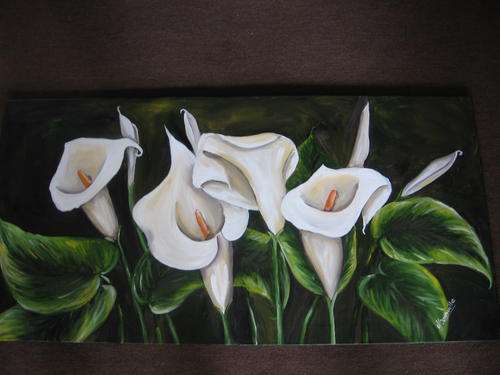 Arums   [large.....510x1010mm ]   by  -   International Selling Artist   -    dSomm'ville